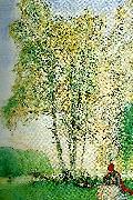 Carl Larsson unnader bjorkarna-bjorkarne France oil painting artist
